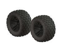 Arrma dBoots "Fortress MT" Monster Truck Pre-Mounted Tire Set (Black) (2)