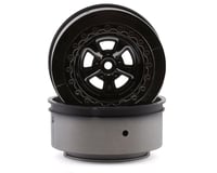 Team Associated DR10 Drag Racing Rear Wheels (Black Chrome) (2)
