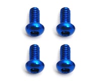 Team Associated M2X4 Button Head Blue Aluminum Screws(4)