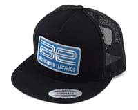 Team Associated AE Logo Trucker Hat "Flatbill" (Black) (One Size Fits Most)