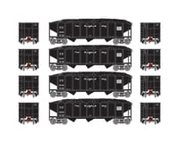 Athearn N 40' 3-Bay Ribbed Hopper with Load, CG #1 (4)