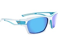 Optic Nerve Cassette Sunglasses (Powder Blue/White) (Smoke Ice Blue Mirror)