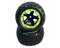 BlackZon Slayer ST Wheels/Tires Assembled (Black/Green)