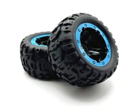 BlackZon Slyder MT Wheels/Tires Assembled (Black/Blue)