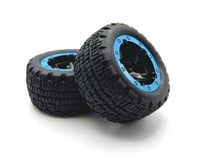 BlackZon Slyder ST Wheels/Tires Assembled (Black/Blue)