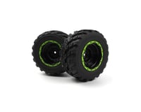 BlackZon Smyter MT Wheels/Tires Assembled (Black/Green)