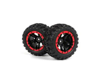 BlackZon Slyder MT Wheels/Tires Assembled (Black/Red)