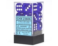 Chessex /  Pacific Games 12 16Mm D6 Trans Blue Dice