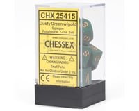 Chessex /  Pacific Games 7Pc Dusty Gree W/Cop Dice Set