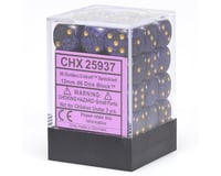 Chessex /  Pacific Games 36 12Mm D6 Speck Golden Cobalt