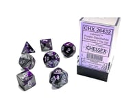 Chessex /  Pacific Games 7PC PURPLE-STEEL DICE SET