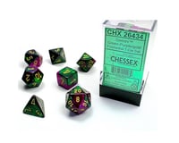Chessex /  Pacific Games 7PC GREEN-PURPLE DICE SET