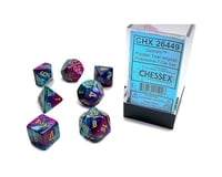 Chessex /  Pacific Games 7PC DICE SET GEMINI5 PURPLE-TEAL