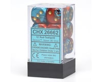Chessex /  Pacific Games D6 16MM DICE 12CT GEMINI RED/TEAL
