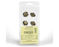 Chessex /  Pacific Games 7PC OLD BRASS METAL DICE SET