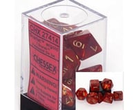 Chessex  Scarab 7Pc Dice Set: Scarlet/Gold