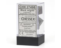 Chessex /  Pacific Games 7Pc Dice Set Lustrous Black