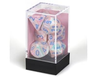 Chessex /  Pacific Games 7Pc Dice Set Cube Festive Pop-Art Blue
