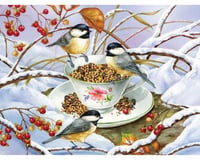 Cobble Hill Puzzles Cobble Hill 88001 Chickadee Tea by Artist Jane Maday 275 Pcs Birds Jigsaw Puzzle
