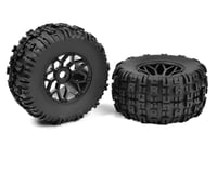 Corally Off-Road 1/8 MT Tires Mud Claw Glued on Black Rims