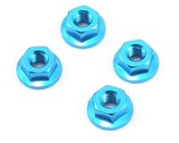 Core-RC 4mm Aluminum Serrated Wheel Nuts (Blue) (4)