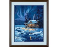 Dimensions Moonlit Cabin (Winter Scene) Paint by Number (16"x