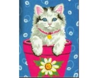 Dimensions Flower Pot Kitten Paint by Number (8"x10")