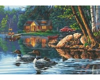 Dimensions Echo Bay (Ducks, Log Cabin) Paint by Number (20"x1