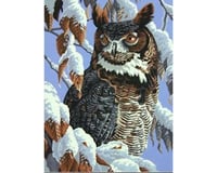 Dimensions Winter Watch (Owl in Tree Snow Scene) Paint by Num