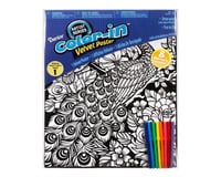 Darice Velvet Coloring Poster with Markers-Peacock