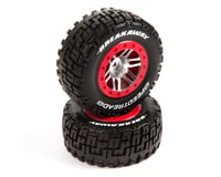 DuraTrax SpeedTreads Breakaway Short Course Rear Tires w/12mm Hex (Red) (2)