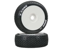 DuraTrax X-Cons Pre-Mounted  1/8 Buggy Tires (White) (2)