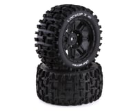 DuraTrax Lockup X Belted 4.3" Pre-Mounted Tires (Black) (2) w/24mm Hex