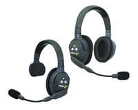Eartec UltraLITE 2 Person Wireless Headset System w/1 Single & 1 Double Headset