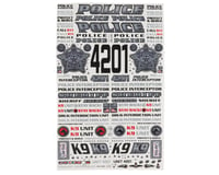 Firebrand RC Police 1 Decals Sheet (Silver) (8.5x11")