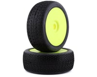 GRP Contact Pre-Mounted 1/8 Buggy Tires (2) (Yellow)
