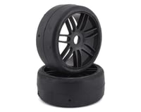 GRP Tires GT - TO2 Slick Belted Pre-Mounted 1/8 Buggy Tires (Black) (2) (S1)
