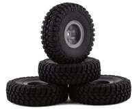 HobbyPlus CR-18 T-Finder A/T 1.0" Pre-Mounted Tire Set (Grey) (4) (Beadlock)