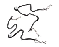Hot Racing Body Clips w/Fastened Rubber Leash (Silver)