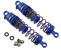 Hot Racing Losi Mini-T 2.0 Aluminum Rear Threaded Shock Set (Blue) (2)