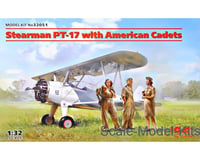 ICM 1/32 Stearman Pt17 W/3 American Cadets