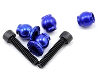 JConcepts Aluminum Serrated Shock Bottom Pivot Ball Set (Blue)