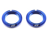 JConcepts Fin Aluminum 12mm Shock Collar (Blue) (2)