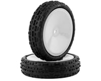 JConcepts Swaggers 2.2" Pre-Mounted 2WD Front Buggy Carpet Tires (White) (2) (Pink)