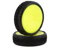JConcepts Pin Swag 2.2" Pre-Mounted 2WD Front Buggy Carpet Tires (Yellow) (2) (Pink)