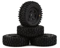 JConcepts SCX24 1.0" Tusk Pre-Mounted Tires w/Glide 5 Wheels (4) (Black)