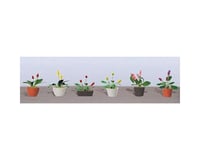 JTT Scenery Flowering Potted Plants Assortment 3, 1" (6)