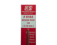 K&S Engineering Solid Brass Rod 1/8", Carded
