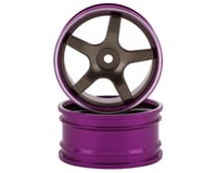 Killerbody 5-Spoke Aluminum On-Road Wheels (Grey/Purple) (2)