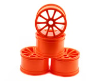 Kyosho 17mm Standard Offset Ten Spoke Monster Truck Wheels (ST-R) (4) (Orange)